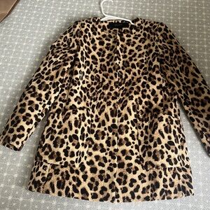 Zara Women's Leopard Coat Size Small